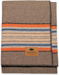 Chubbuck 100% Wool Camping Blanket (60 in x 84 in) - Warm, Fire