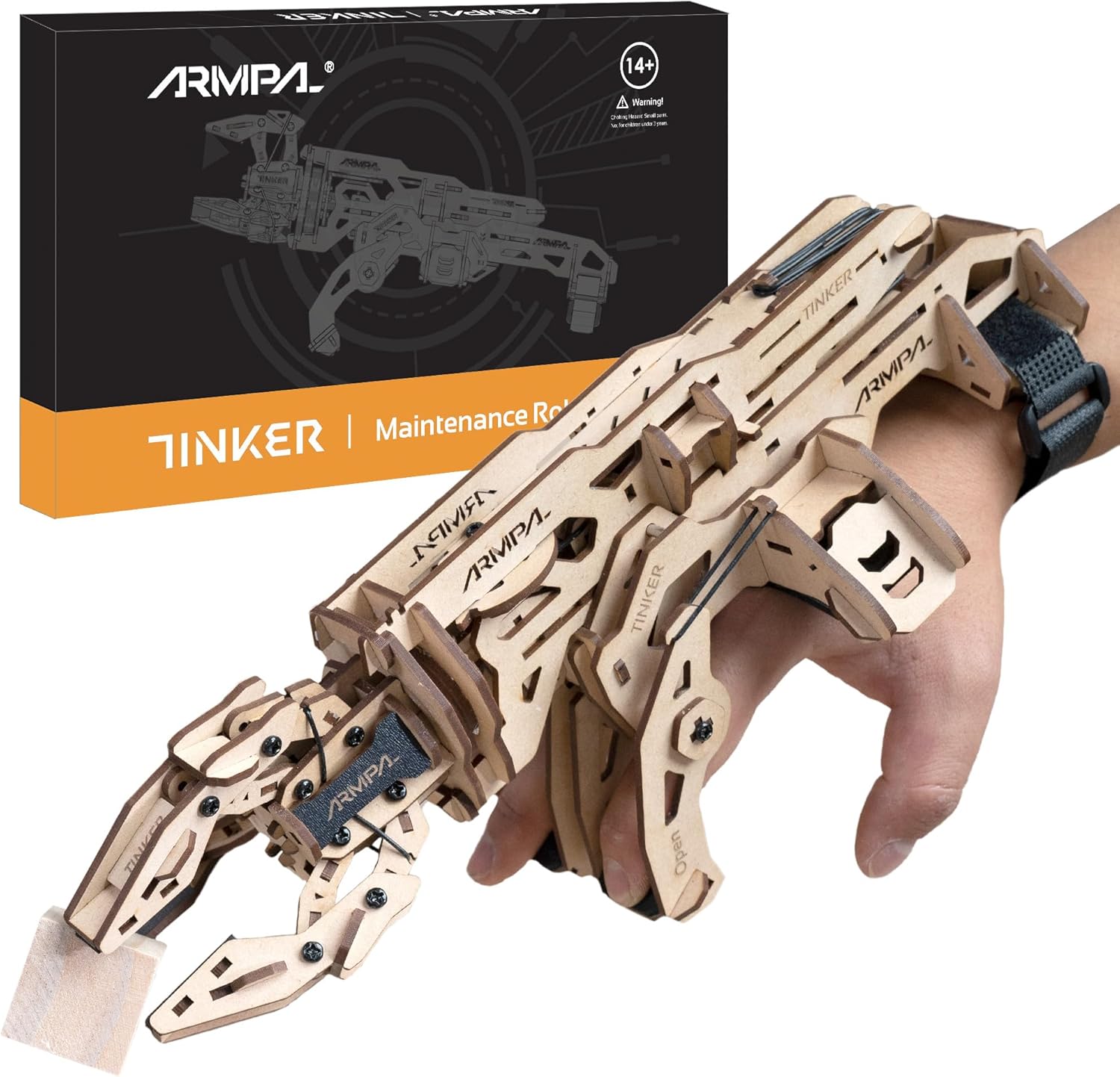 DIY Wooden ClawBot Kit for Realistic Robot Fun