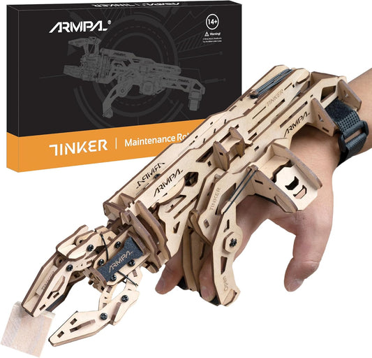 DIY Wooden ClawBot Kit for Realistic Robot Fun
