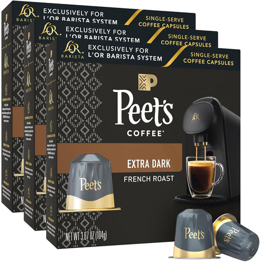 L'OR Barista Pods - Peet's French Roast, Exclusive 5 oz, 8 oz, 12 oz Brewing Strengths!