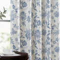 Vangao Blackout Curtains for Bedroom 84 Inches Long Floral Design