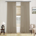 Neutral Pinch Pleated 96in Curtains 2 Panels Set - Thick Linen Look