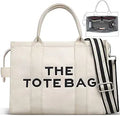 Canvas Tote Bag for Women Large Work Tote with Embroidery - Organized