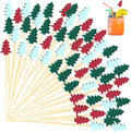 Decorative Christmas Bamboo Toothpicks - 200 Pack