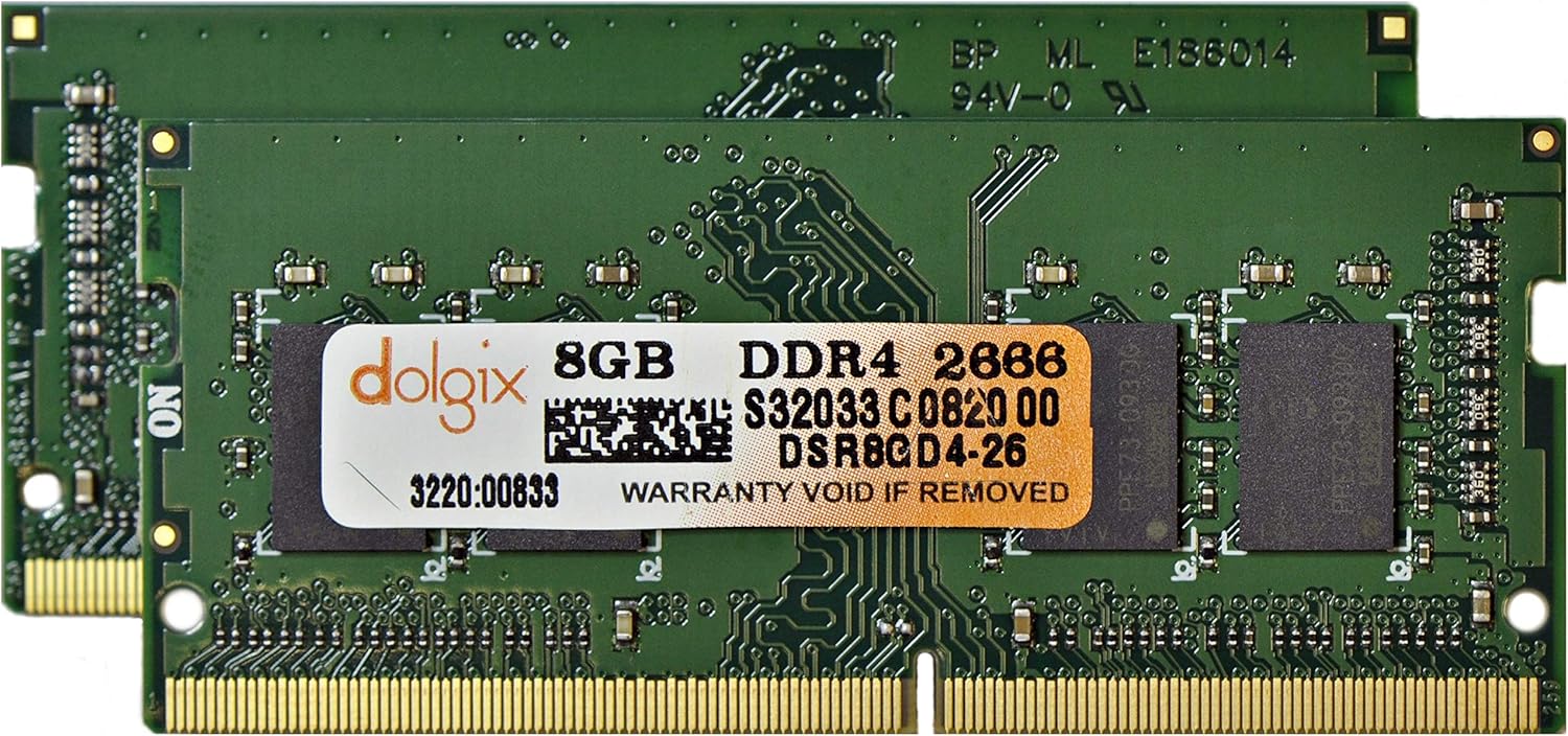 DOLGIX 16GB DDR4 2666MHz SODIMM Laptop Memory Kit for Upgrade