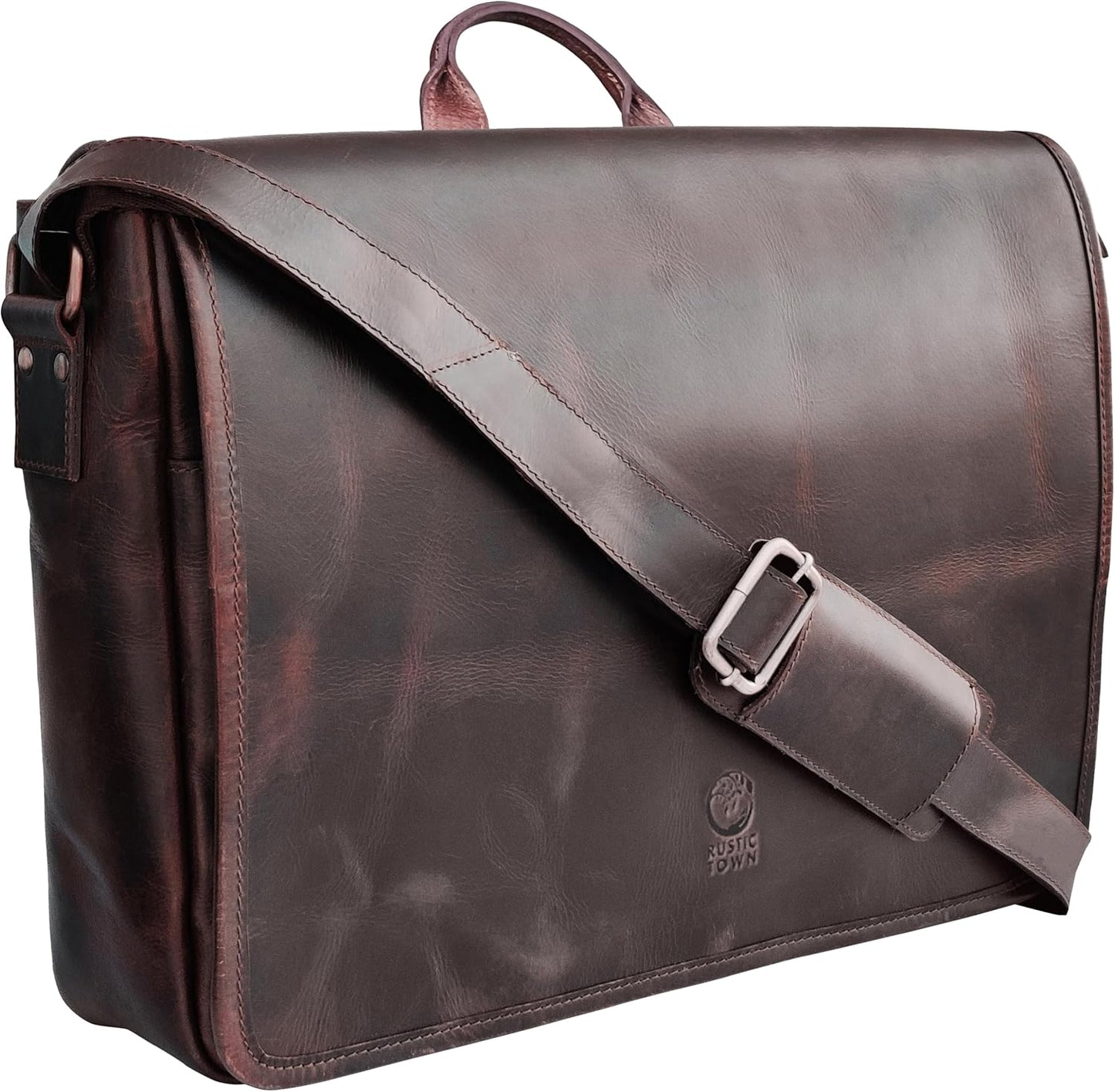 Leather Messenger Bag for Men - Vintage Crossbody Satchel