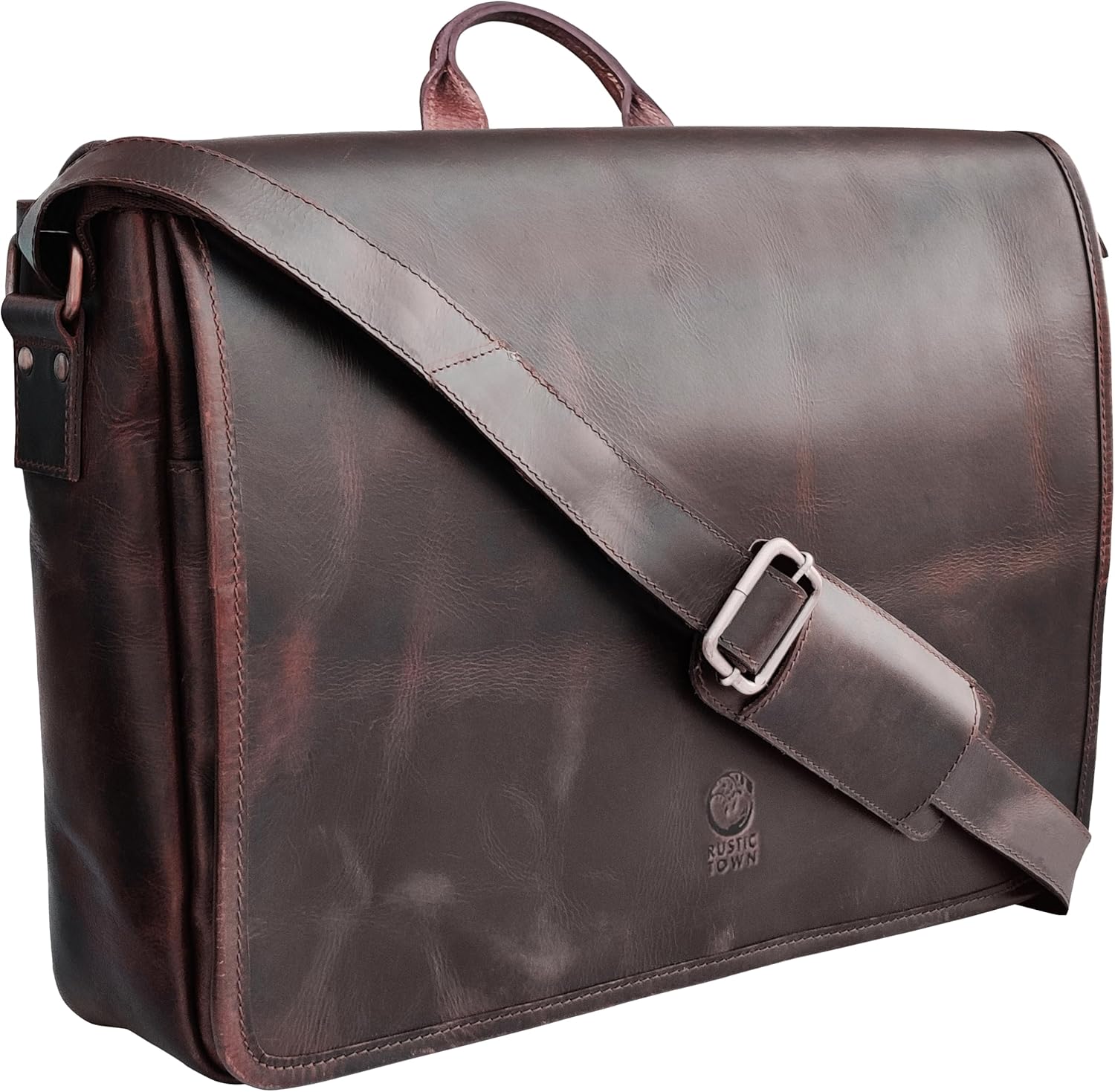 Leather Messenger Bag for Men - Vintage Crossbody Satchel