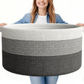 125L Extra Large Blanket Basket 25in x 16in - Jumbo Cotton Rope