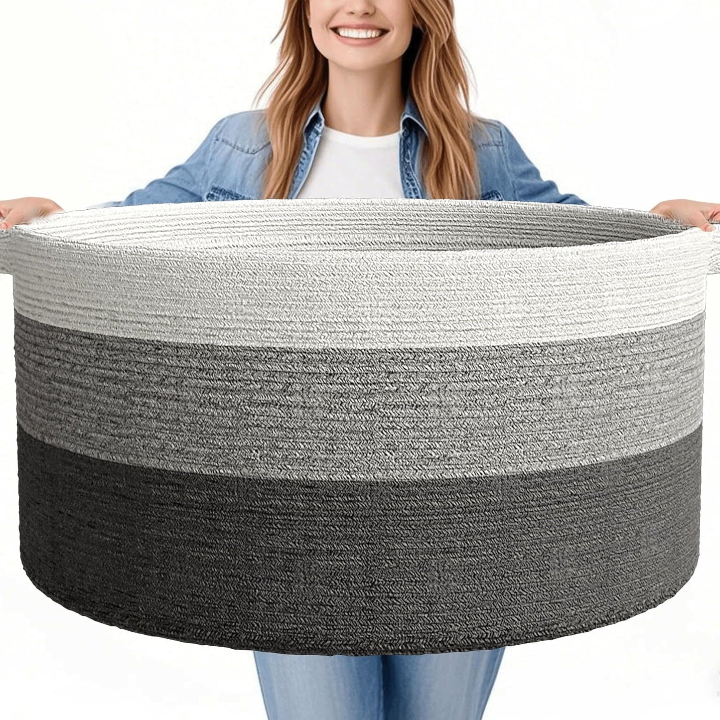 125L Extra Large Blanket Basket for Home Storage Solutions