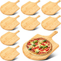 9 Pcs Wooden Pizza Peel Set for Baking and Serving Pizza