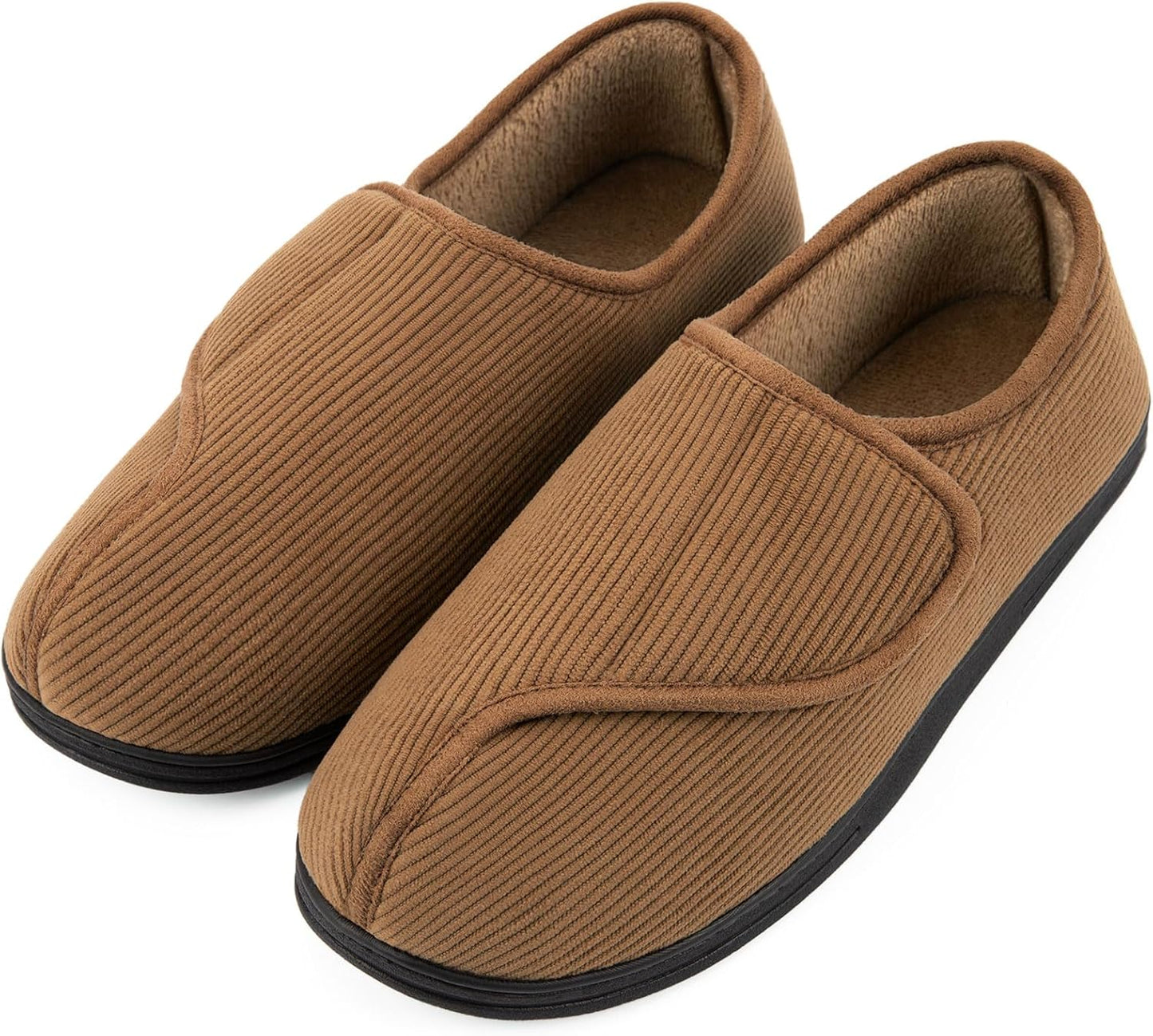 LongBay Men's Memory Foam Diabetic Slippers for Comfort & Support