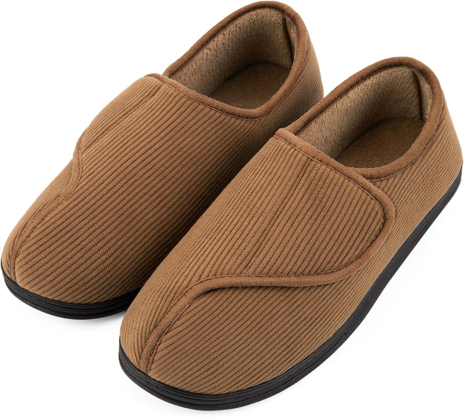 LongBay Men's Memory Foam Diabetic Slippers for Comfort & Support