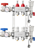 ABST PEX Manifold 2 Loop Stainless Steel Floor Radiant Heat Manifold