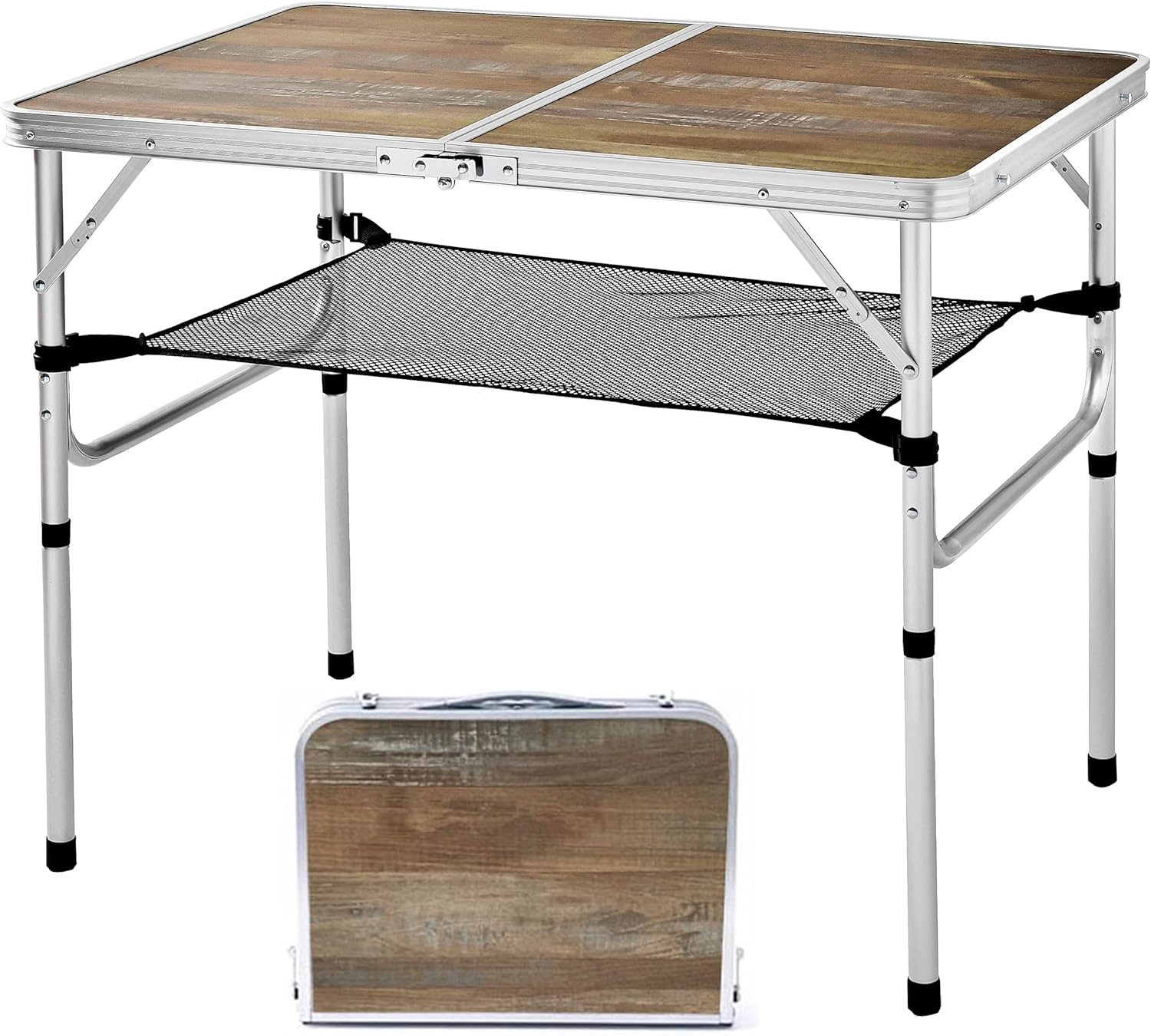 Aluminum Camp Table with Adjustable Heights for Outdoor Use
