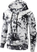 Mens Tie-Dye Pullover Hooded Sweatshirt for Men - Loose Fit Tie-Dye