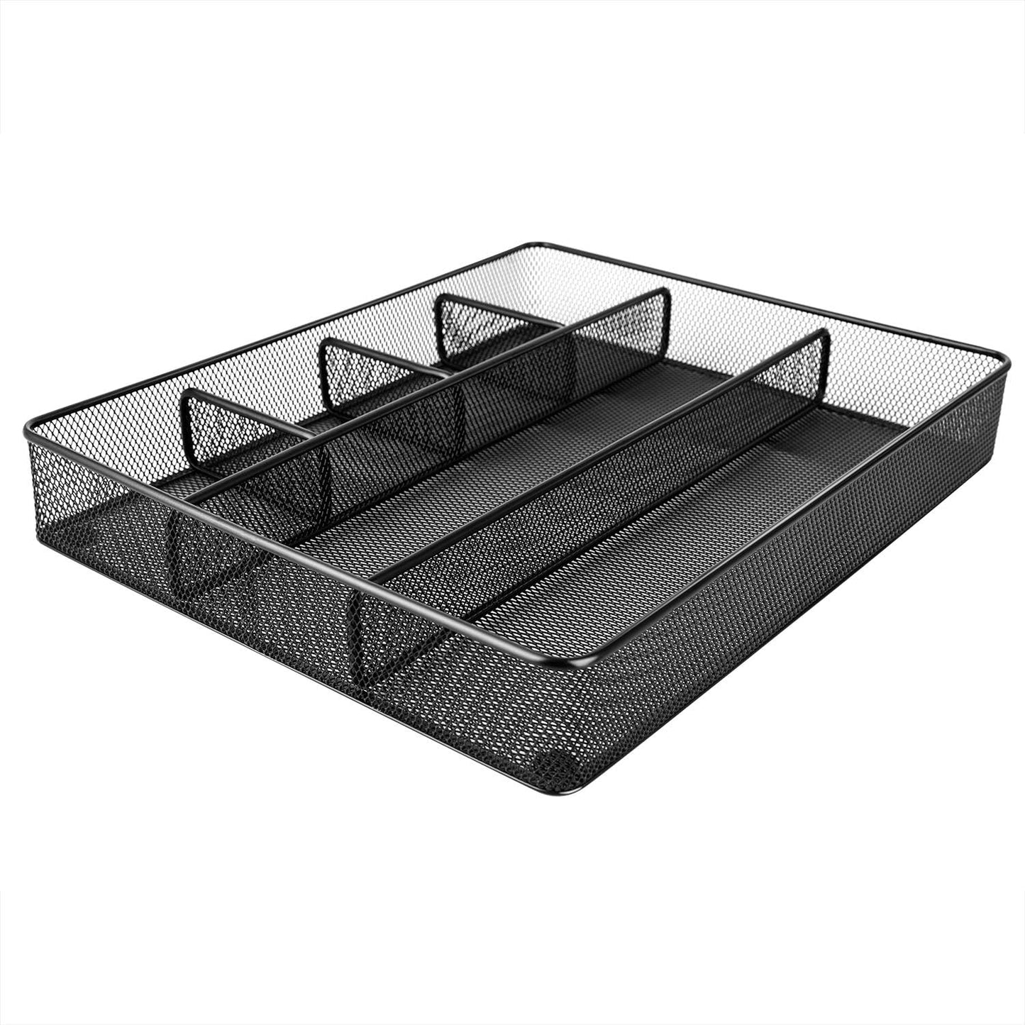 Mesh Drawer Organizer for Neatly Containing Items in Black