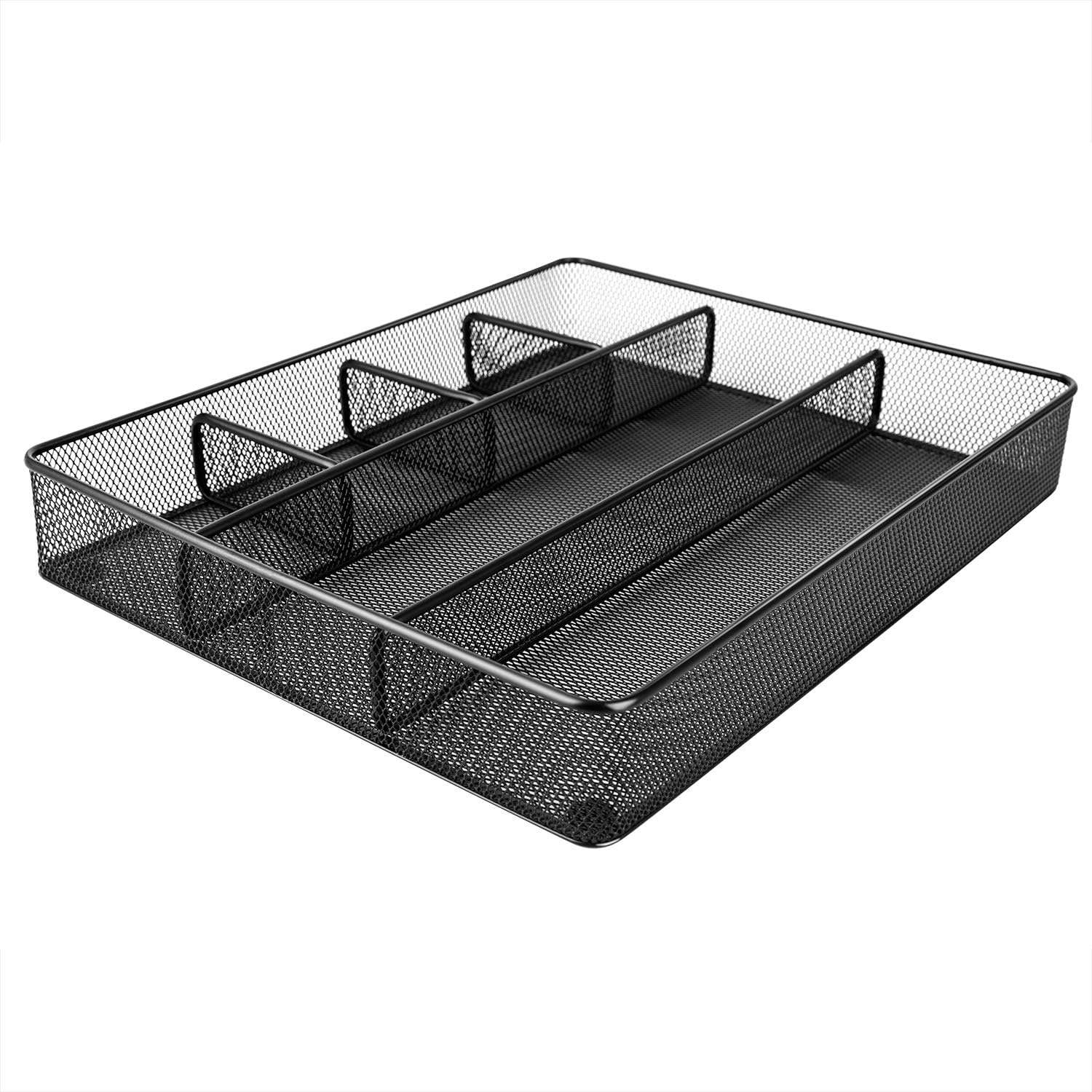 Mesh Drawer Organizer for Neatly Containing Items in Black