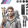 High Stream Gear Foldable Trekking Poles - Lightweight & Durable Set of 2 for Hiking, Exercising, Traveling