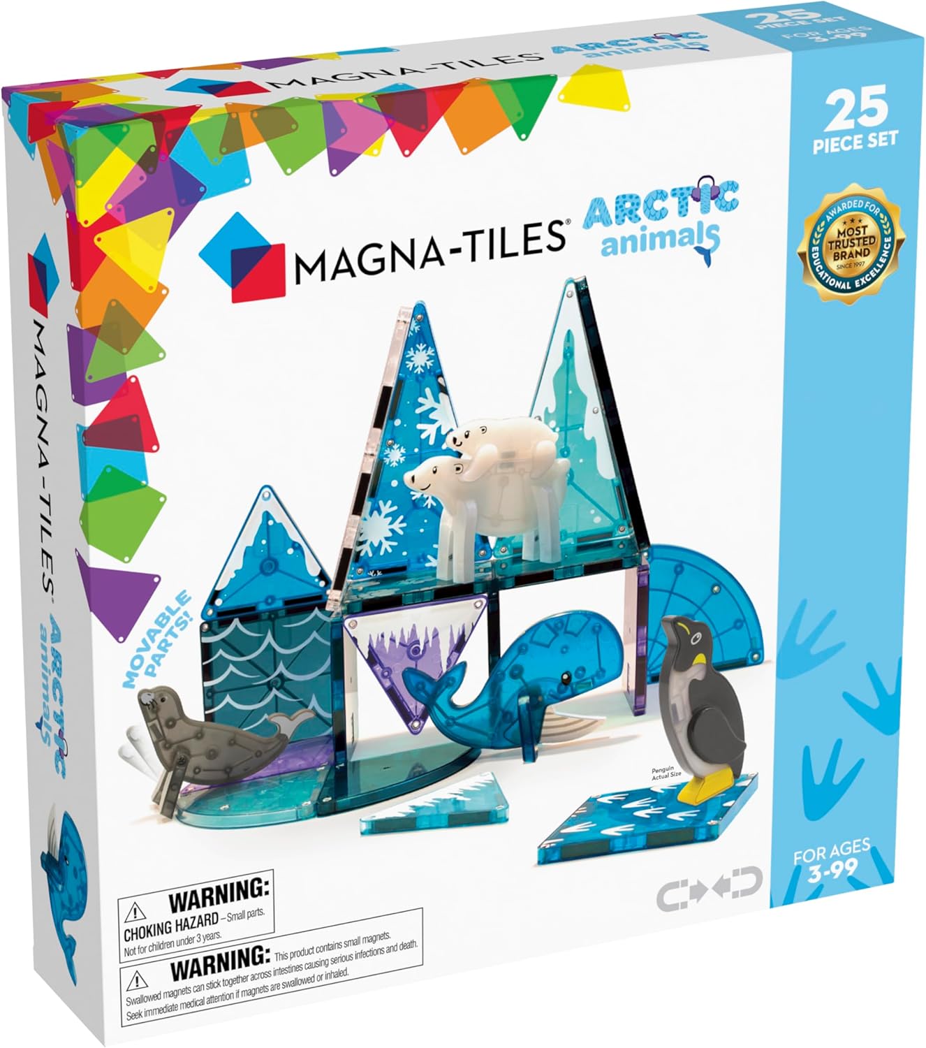 MAGNA-TILES Arctic Animals 25-Piece Magnetic Construction Set