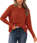 Fall Sweaters for Women 2025 Ribbed Knit Crew Neck - Cozy Fit