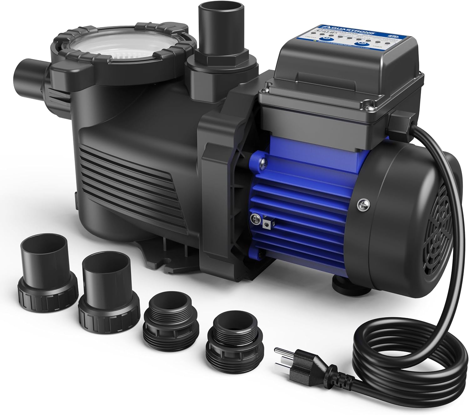 AQUASTRONG 3/4 HP Above Ground Pool Pump with Timer for Efficiency