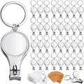 50 Set Nail Clipper Keychain with Organza Bags for Parties
