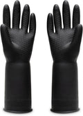 Chemical Resistant Latex Gloves - Heavy Duty Protective Work Gloves