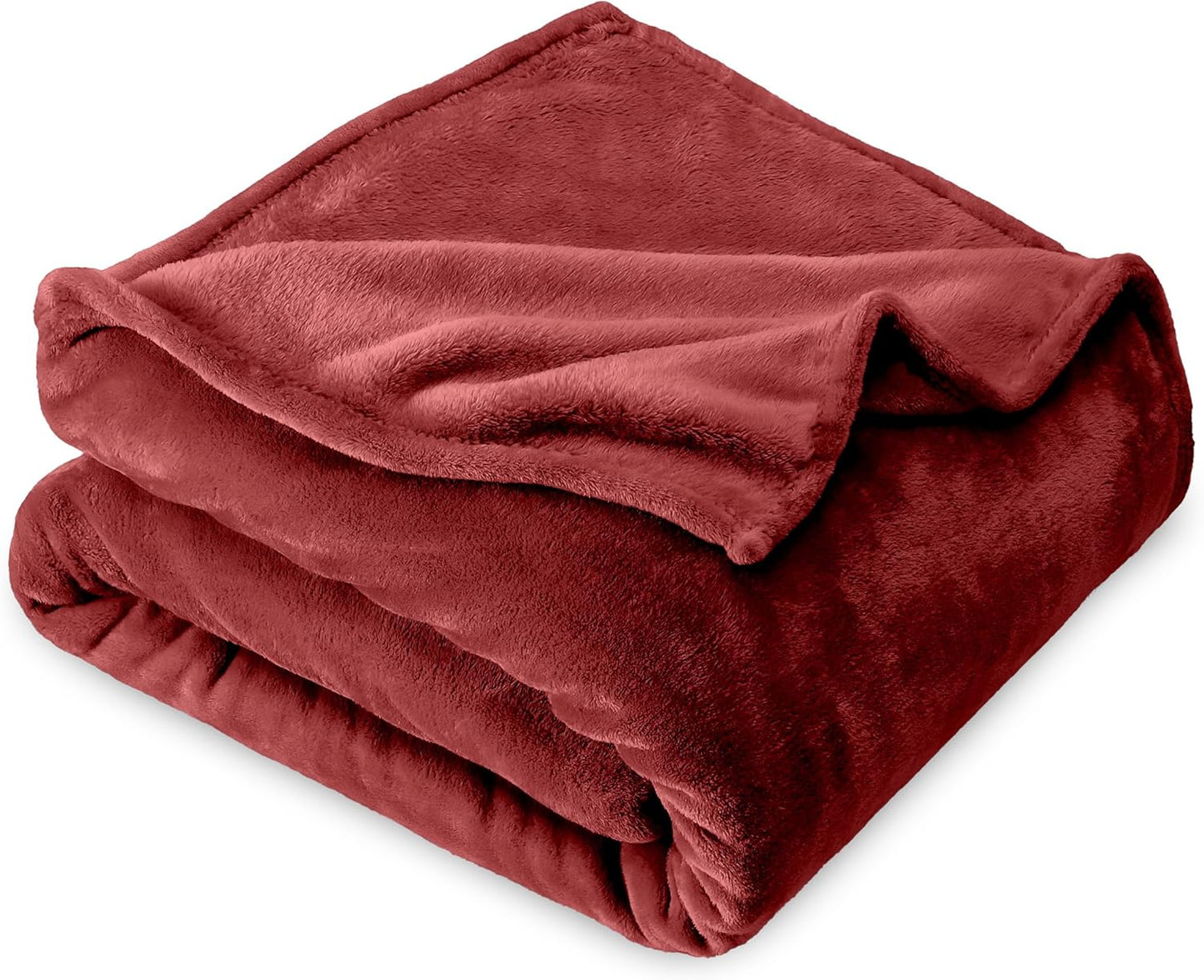 Bare Home Microplush Fleece Blanket - Lightweight Rosewood Throw