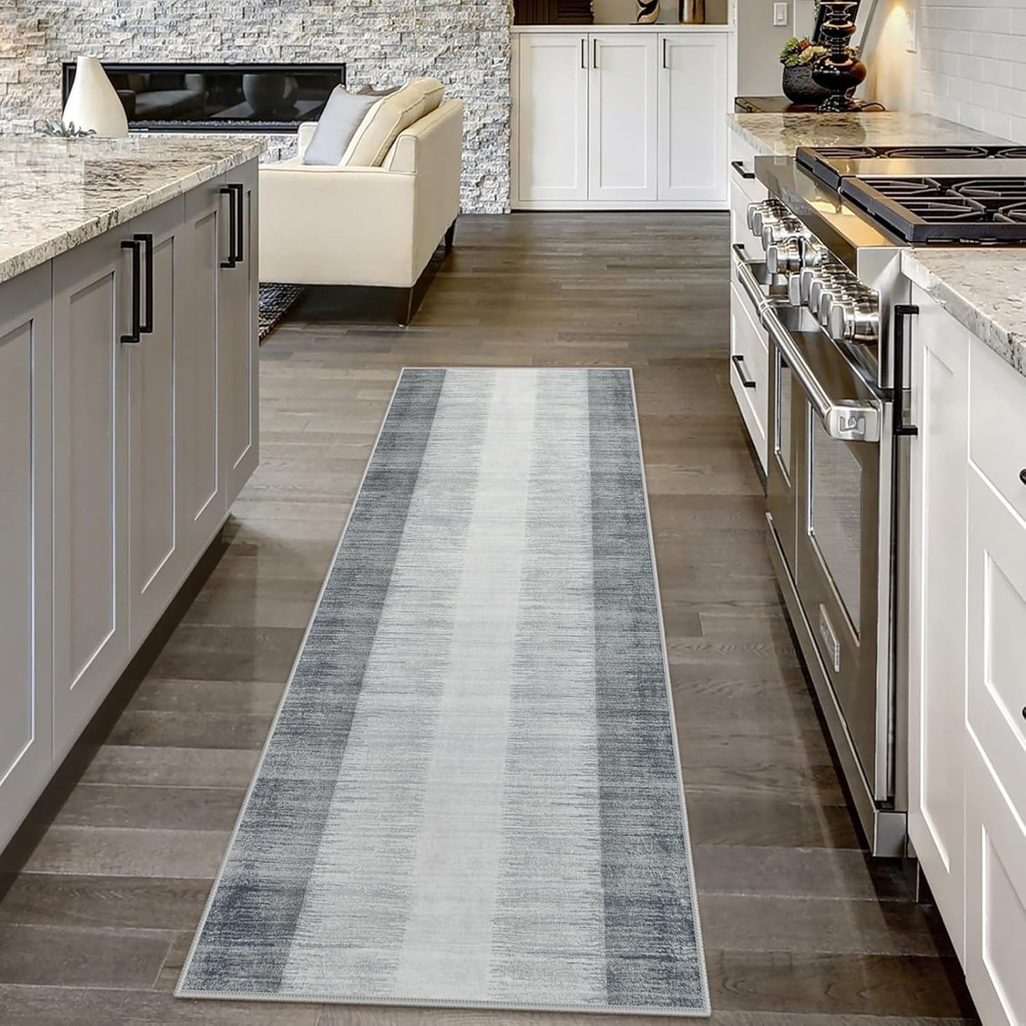 Lahome Modern Ombre 2x6 Runner Rugs for Kitchen and Hallway