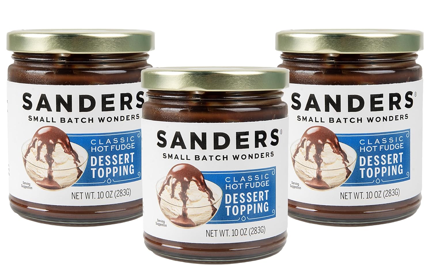 Sanders Classic Hot Fudge Topping 10oz Jar - Premium Chocolate Sauce