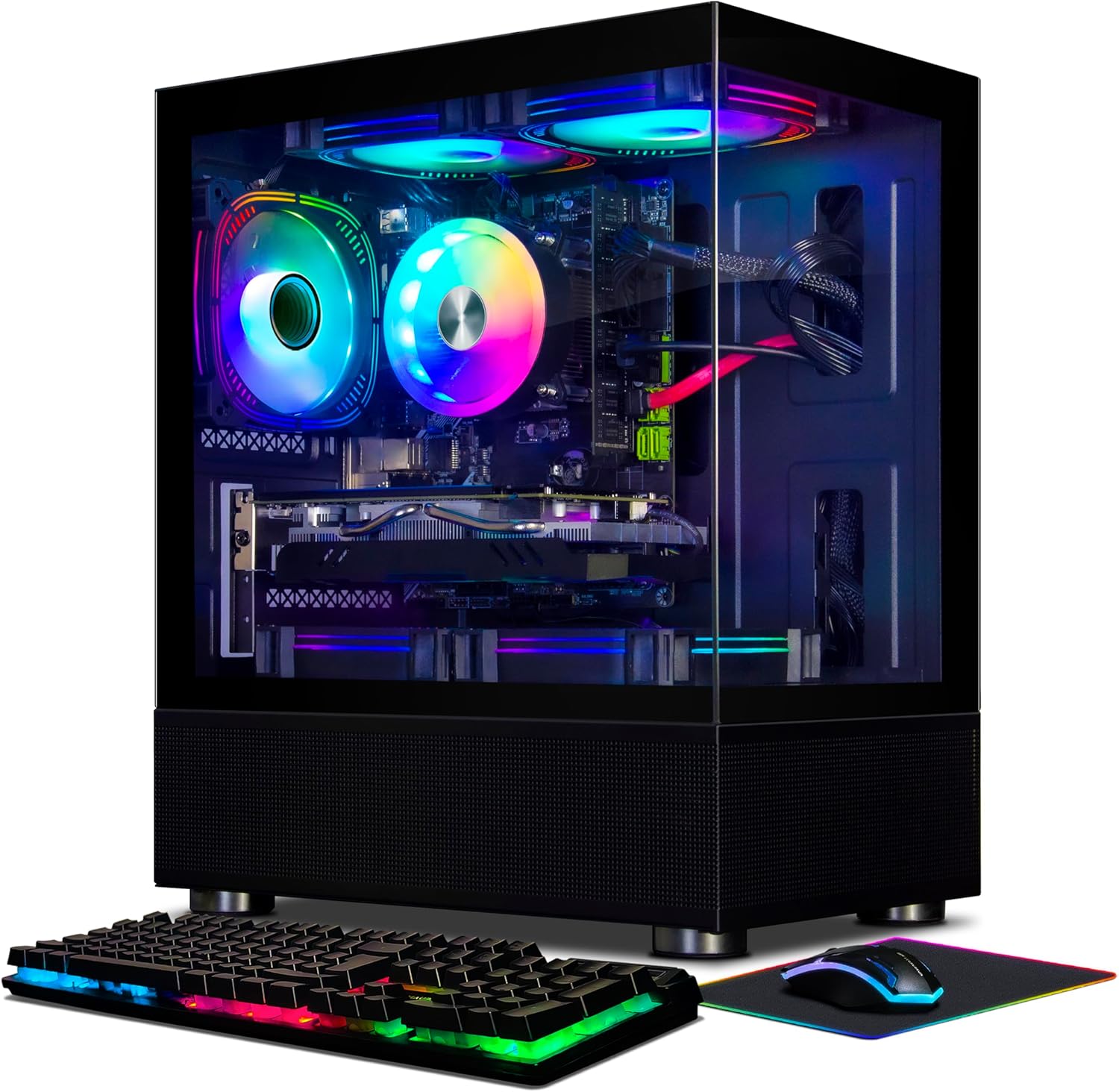 High-Performance Gaming Desktop: Radeon RX 580, Intel 10th Gen, 16GB RAM, 512GB SSD
