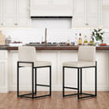 PHI VILLA Bar Stools Set of 2 - Modern Kitchen Counter Chairs