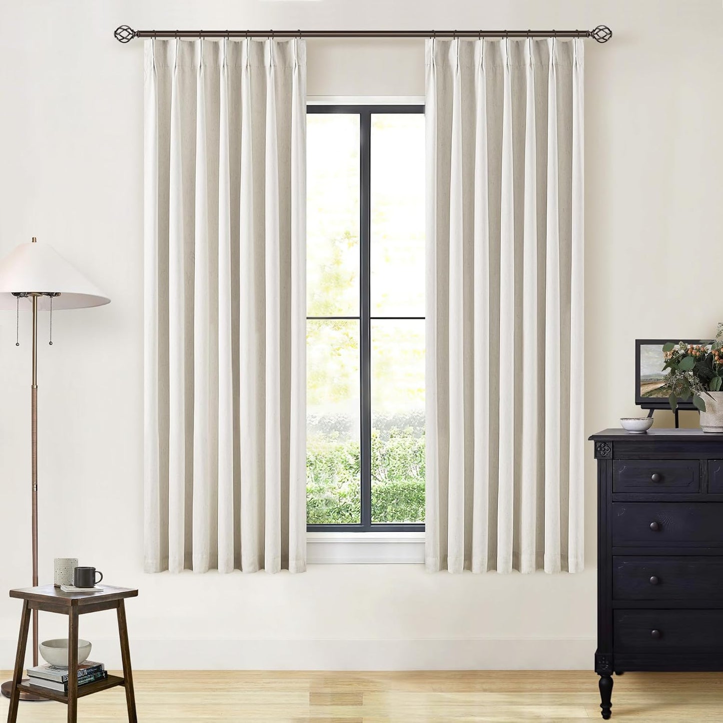 Natural Linen 63 Inch Blackout Curtains for Elegant Spaces