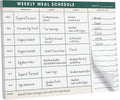 Weekly Magnetic Meal Planner & Tear Off Grocery List - Fridge Notepad
