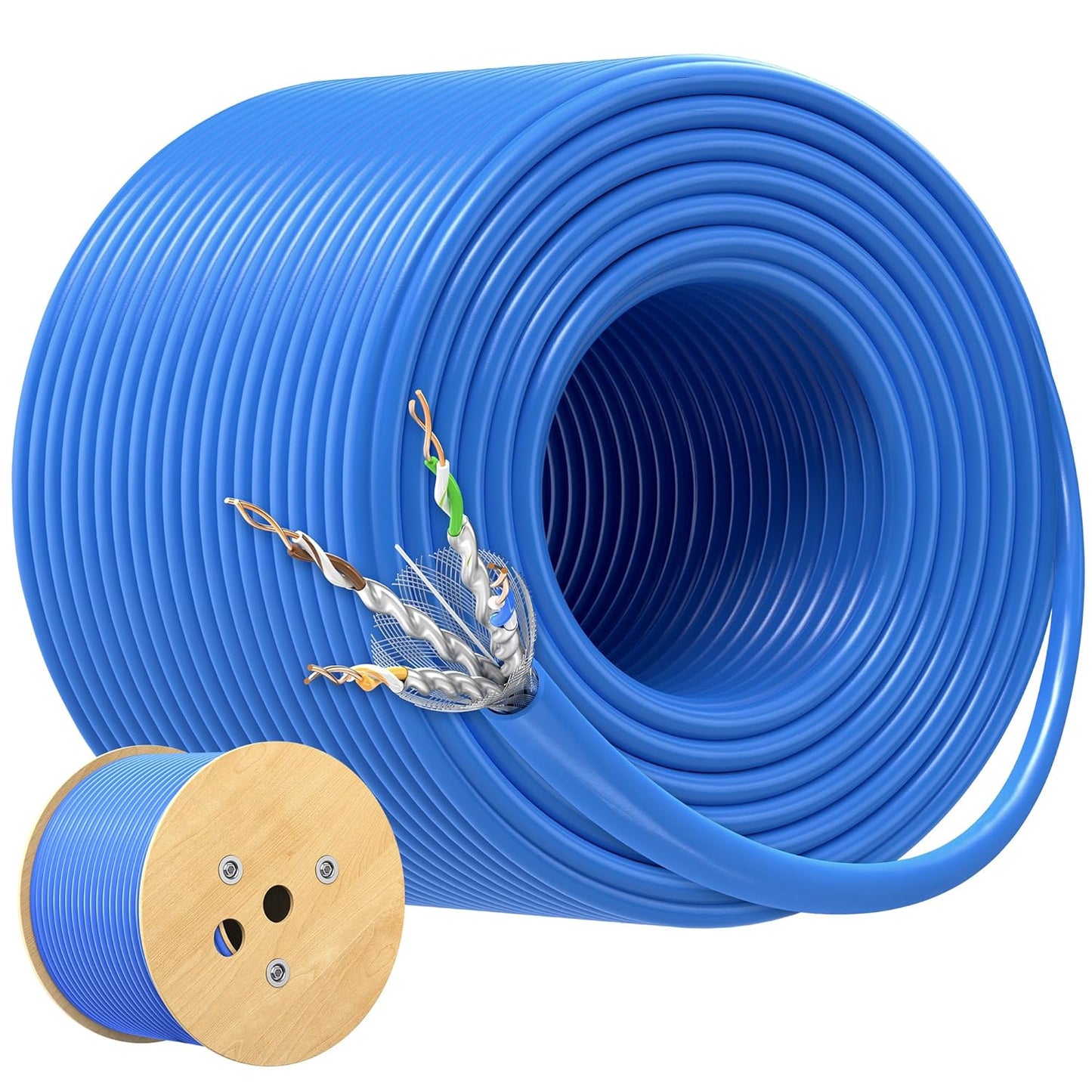 High-Performance 10Gbps Shielded Cat6A Ethernet Cable 1000ft