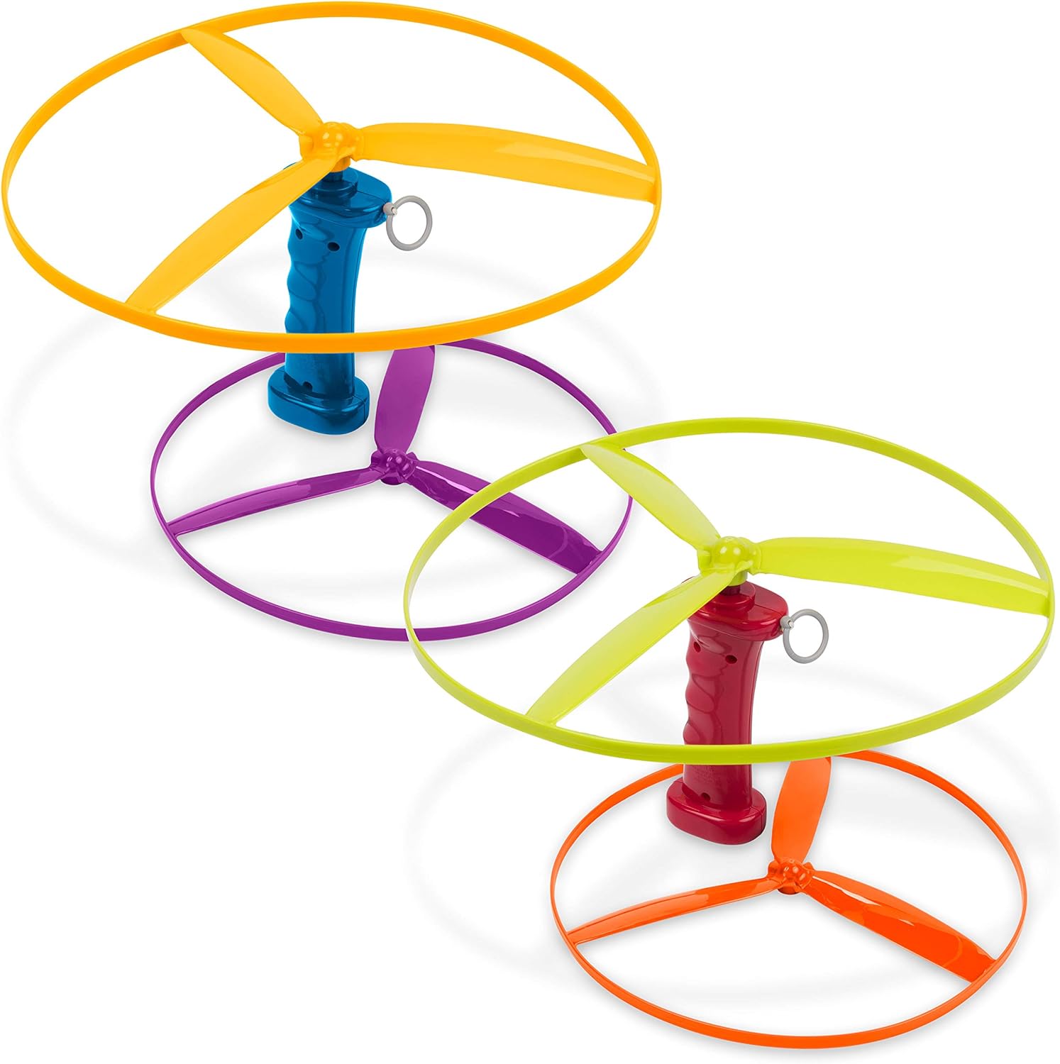 Battat Skyrocopter Set: 2 Launchers & 4 Discs, Outdoor Fun!