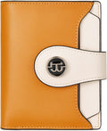 Women Leather Wallet RFID Blocking Small Bifold with Zipper Pocket