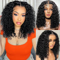 14 Inch Deep Wave Bob Wig 13x4 HD Lace Front - Natural Short Curly Bob