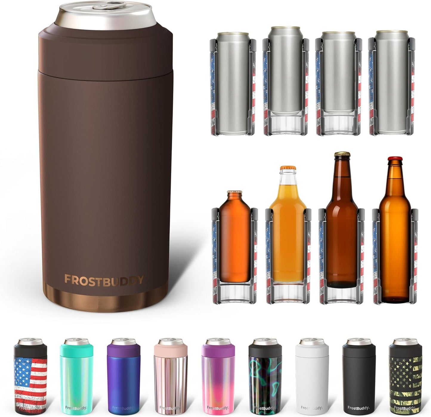 Frost Buddy Universal Can Cooler - Fits All Sizes of Cans