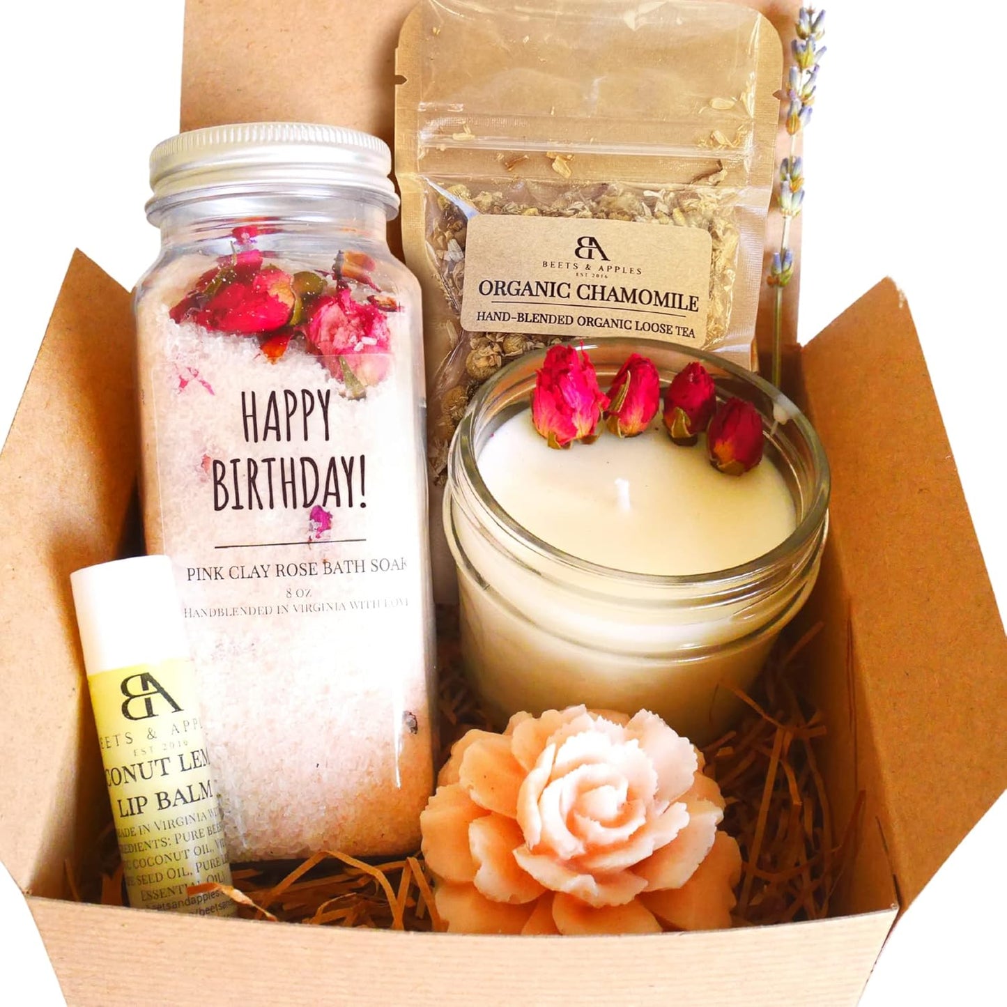 Beets and Apples Birthday Spa Gift Basket for Relaxation