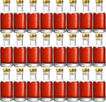 Clear Glass Bottles 3 oz 100ml Pack of 24 - Cork Stoppers Included