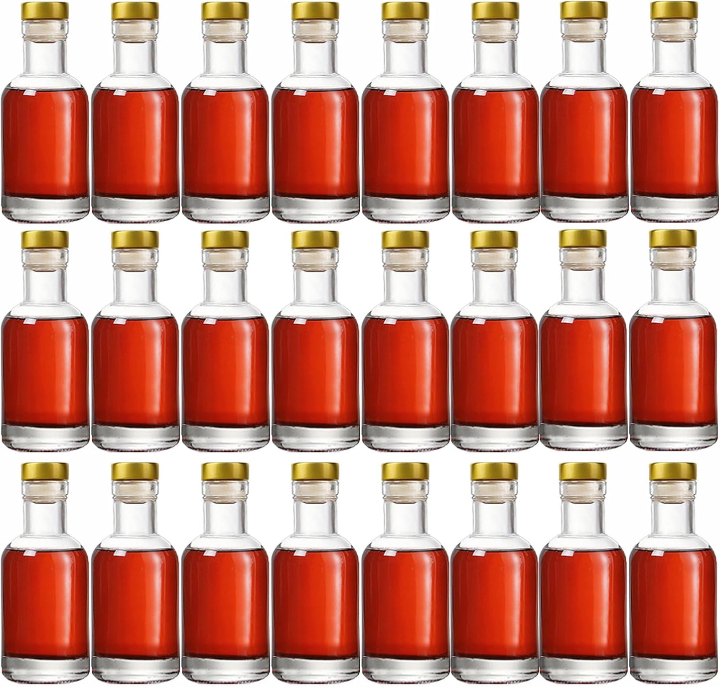 Clear Glass Bottles 3 oz Pack of 24 for Wine Beverages Oil