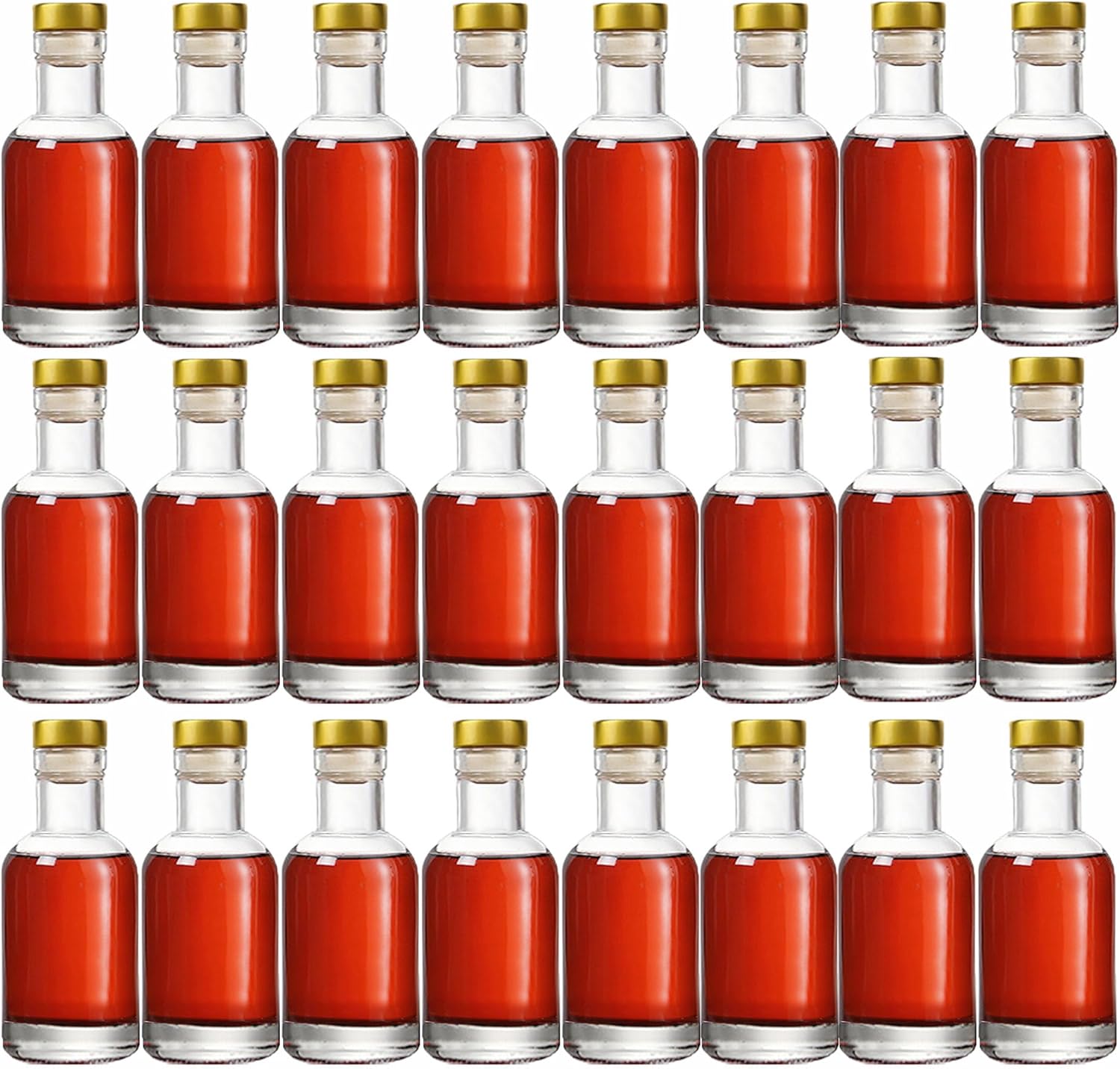 Clear Glass Bottles 3 oz Pack of 24 for Wine Beverages Oil