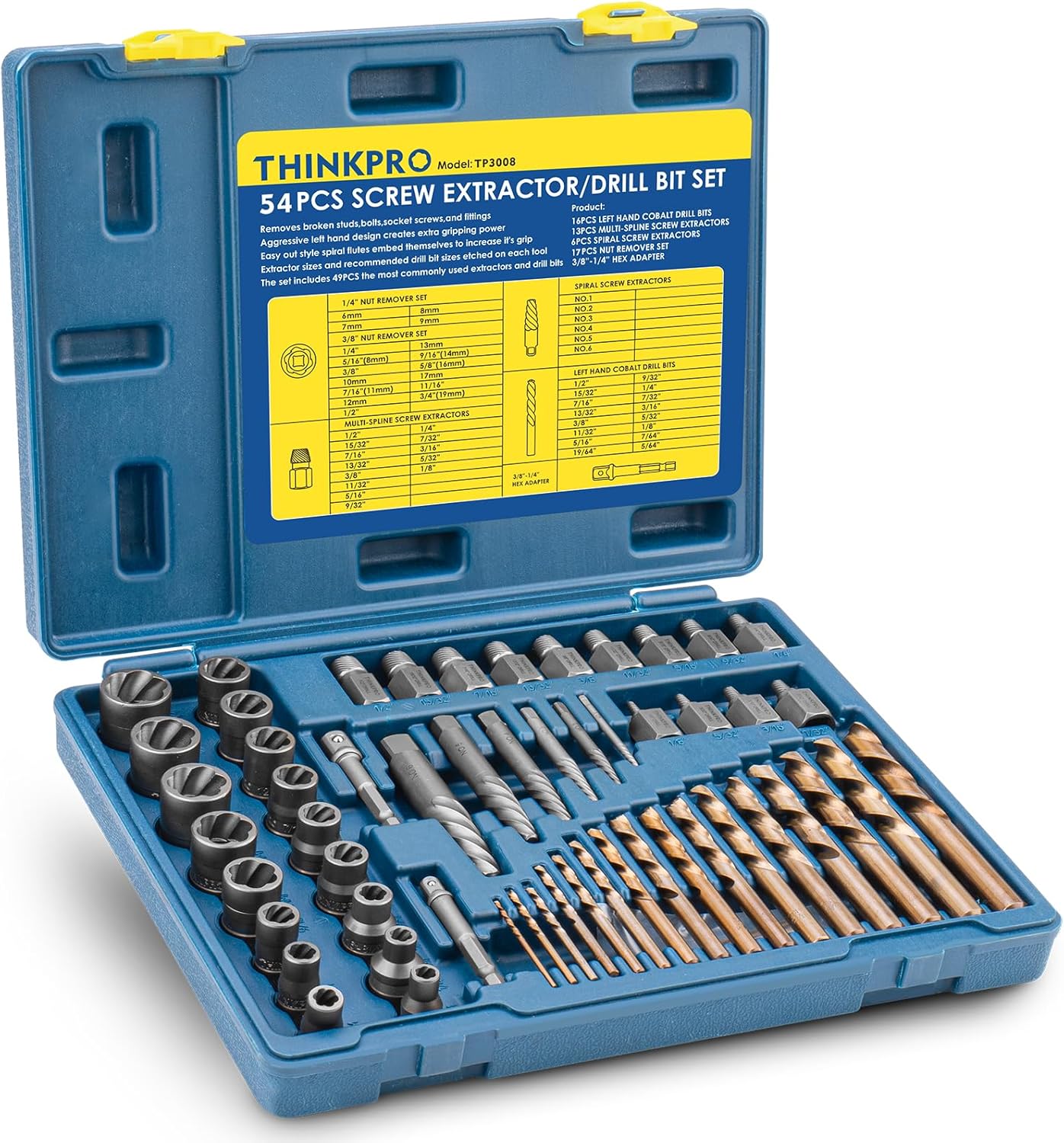 Screw & Bolt Extractor Set for Easy Removal of Stripped Screws