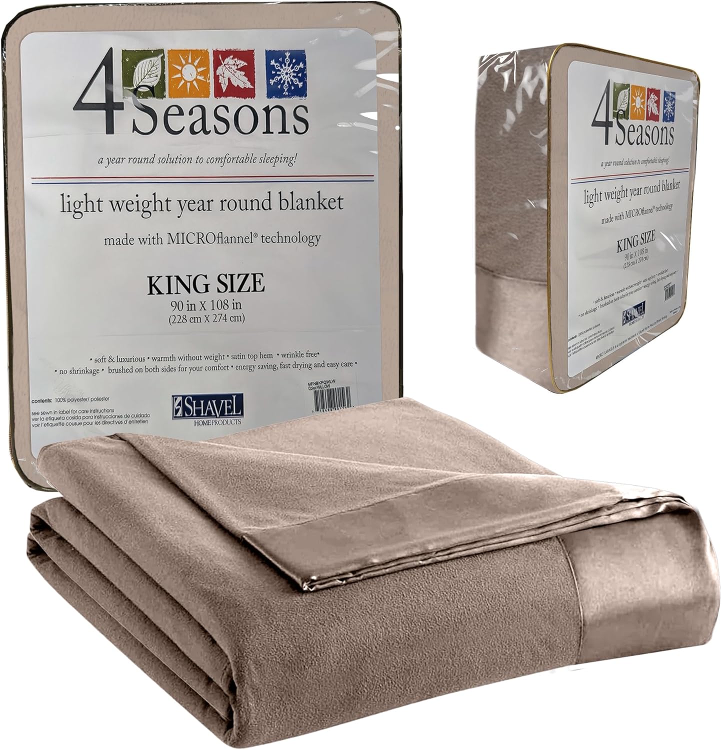 Thermee Micro Flannel King Size Blanket for Cozy Comfort
