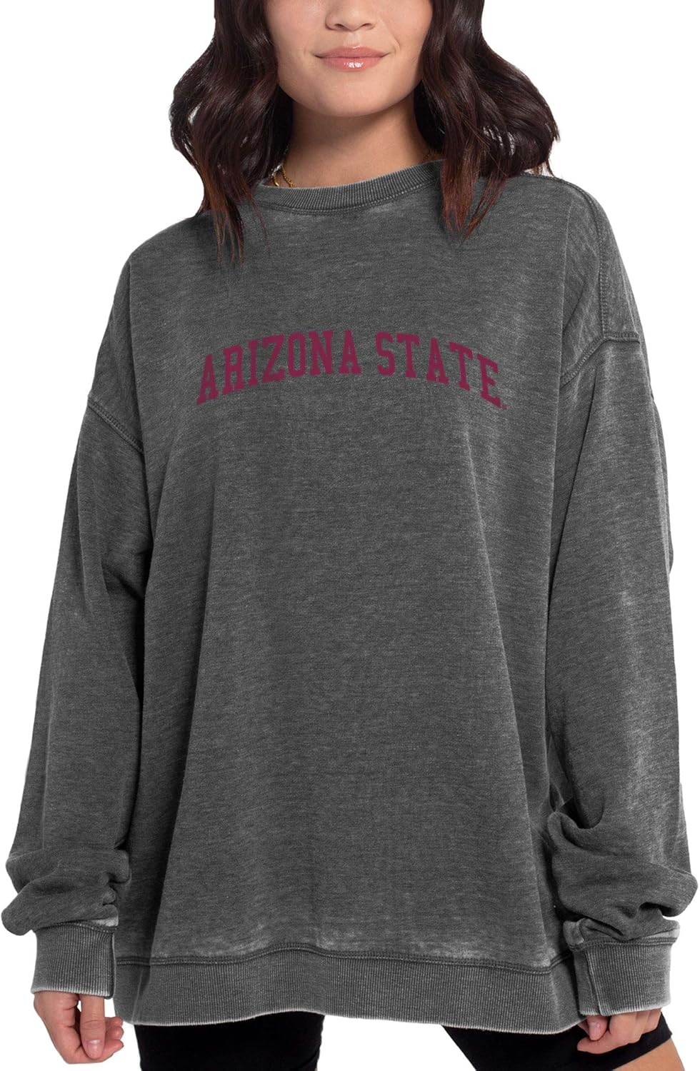 Chicka-D NCAA Womens Burnout Fleece Pullover for Comfort