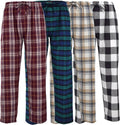 Andrew Scott Men's Cotton Flannel Pajama Pants 4 Pack - Comfortable