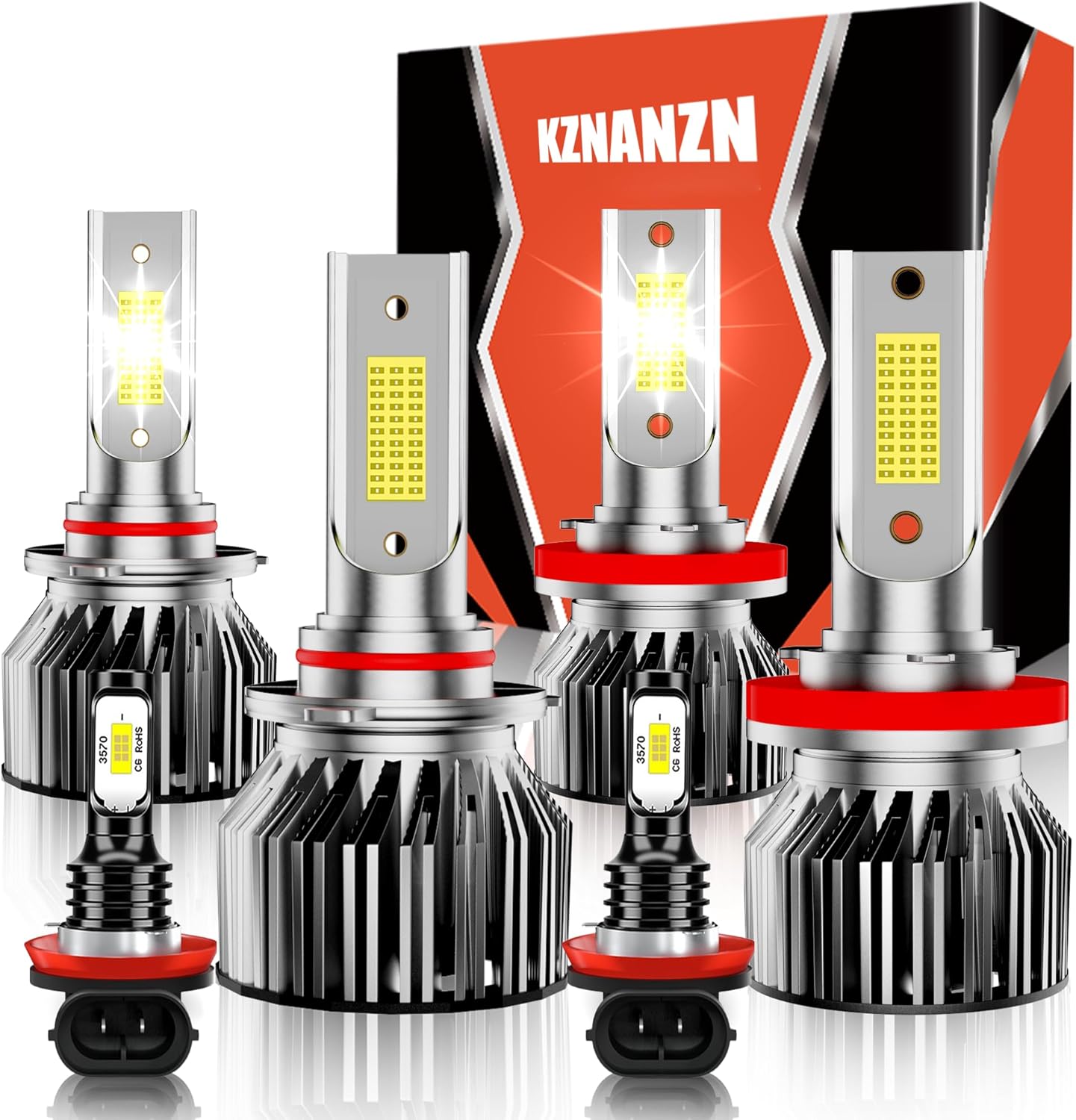 Car Light Bulbs Set for Toyota Camry 2007-2014, 6-Pack Combo