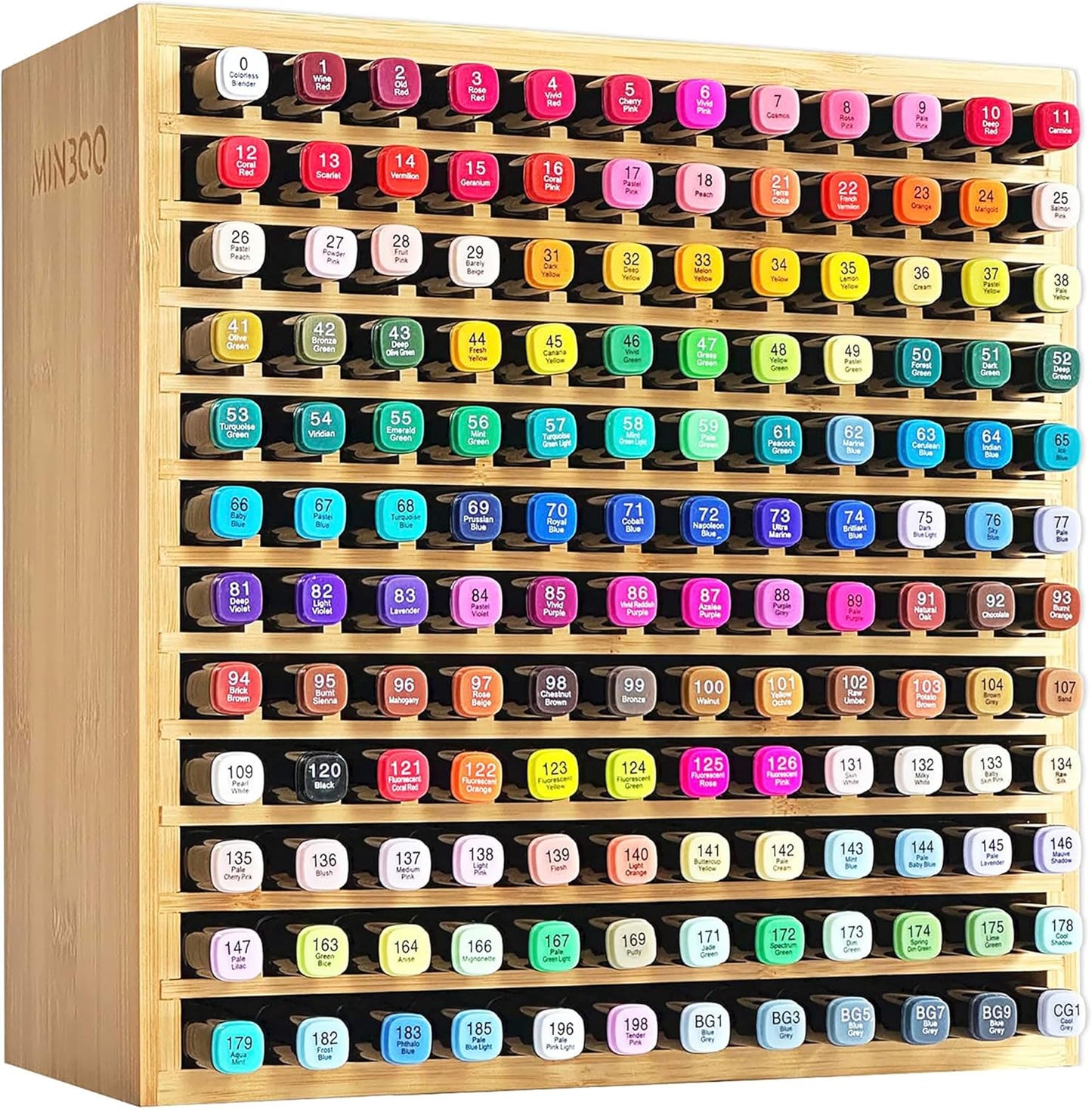 MinBoo Marker Organizer for 144 Markers - Eco-Friendly Storage