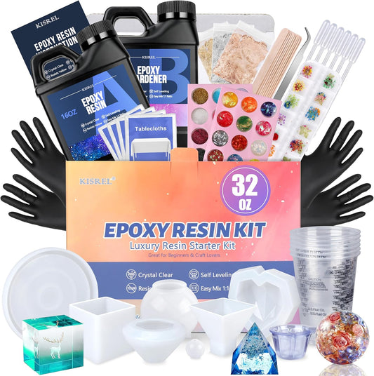 KISREL Epoxy Resin Kit for Beginners with Molds and Supplies